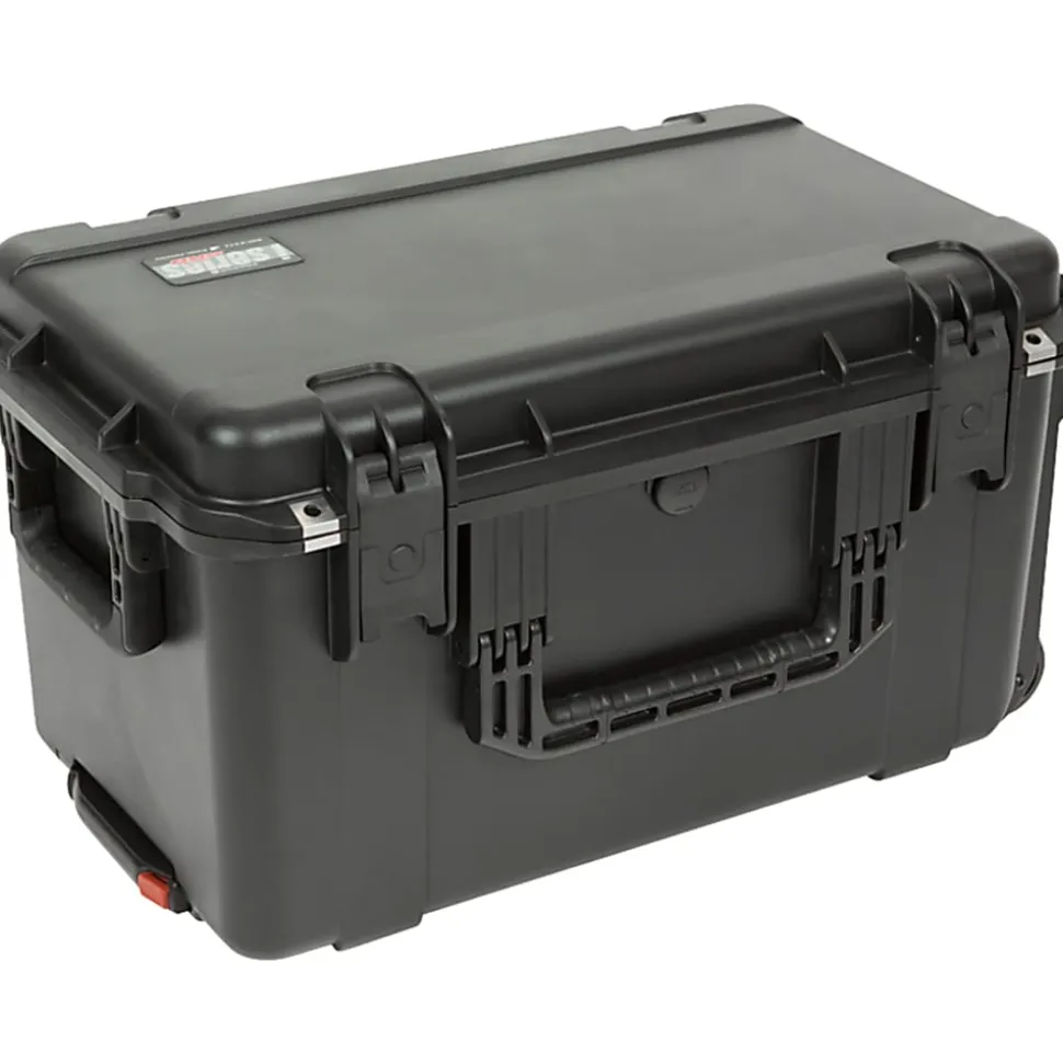SKB Cases iSeries Protective Case With Cubed Foam And Cushion-Grip Handle And Wheels, 22"H x 13"W x 11-7/8"D, Black