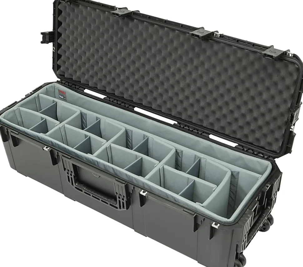 SKB Cases iSeries Protective Case With Padded Dividers And Wheels, 41-1/2" x 12-1/2" x 11-3/4"