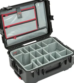 SKB Cases iSeries Protective Case With Padded Dividers, Lid Divider And Wheels, 22"H x 15-1/2"W x 8"D, Black