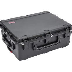 SKB Cases iSeries Protective Case With Padded Dividers And Wheels, 10-9/16" x 29" x 22", Gray
