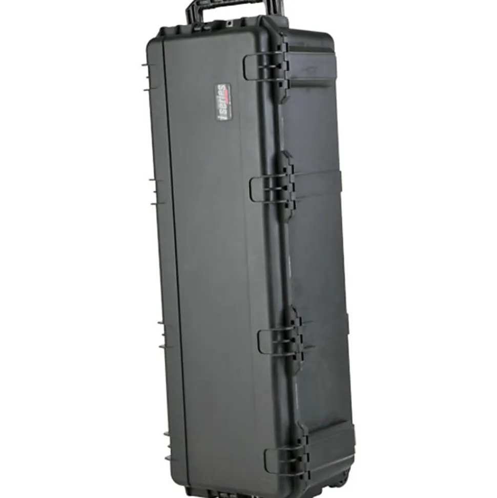 SKB Cases iSeries Protective Case With Layered Foam Interior And In-Line Skate-Style Wheels, 42-3/8"H x 13-1/2"W x 12"D, Black