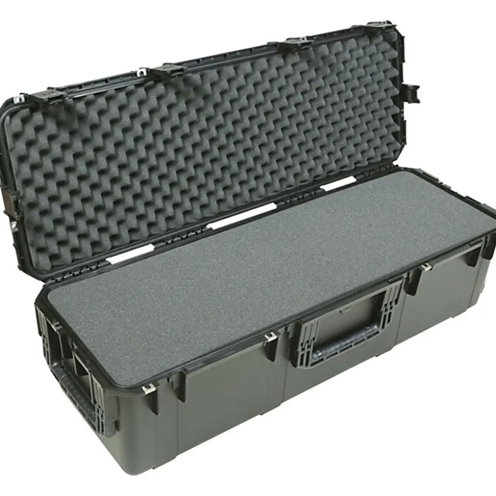 SKB Cases iSeries Protective Case With Layered Foam Interior And In-Line Skate-Style Wheels, 42-3/8"H x 13-1/2"W x 12"D, Black