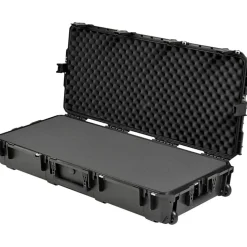 SKB Cases iSeries Protective Case With Layered Foam Interior, Cushion-Grip Handle And In-Line Skate Wheels, 42-1/2"H x 17"W x 7-1/2"D, Black