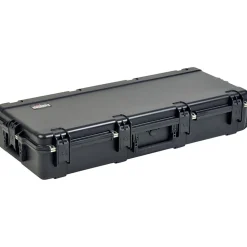 SKB Cases iSeries Protective Case With Layered Foam Interior, Cushion-Grip Handle And In-Line Skate Wheels, 42-1/2"H x 17"W x 7-1/2"D, Black