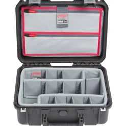 SKB Cases iSeries Protective Electronics Case With Dividers And Lid Organizer, 15" x 10-1/2" x 5-7/8"