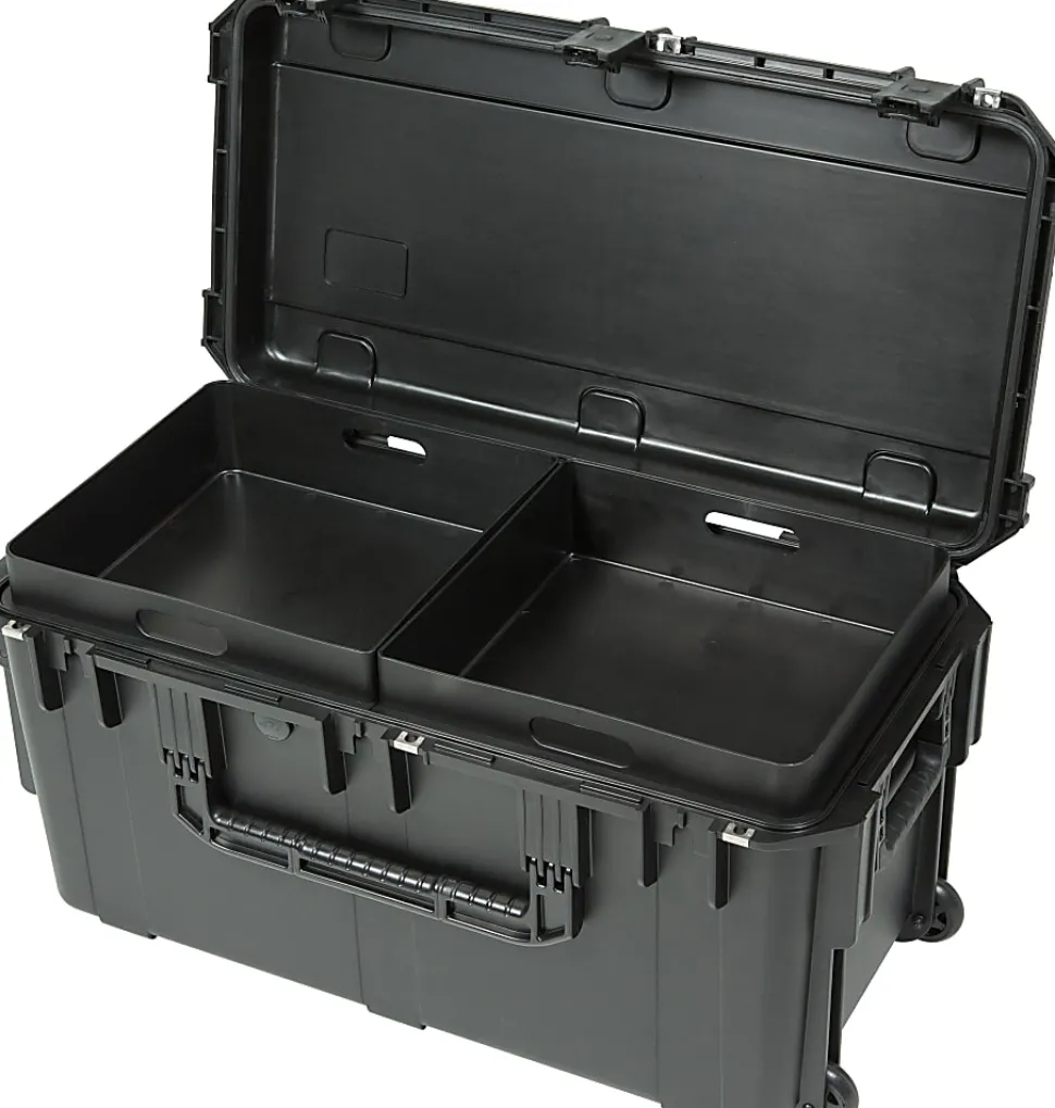 SKB Cases iSeries Protective Case Footlocker With Removable Trays, 29"H x 14"W x 15"D, Black