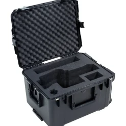 SKB Cases iSeries Protective Case With Layered Cubed Foam And In-Line Skate Wheels, 21-7/8"H x 16-7/8"W x 10-3/8"D, Black
