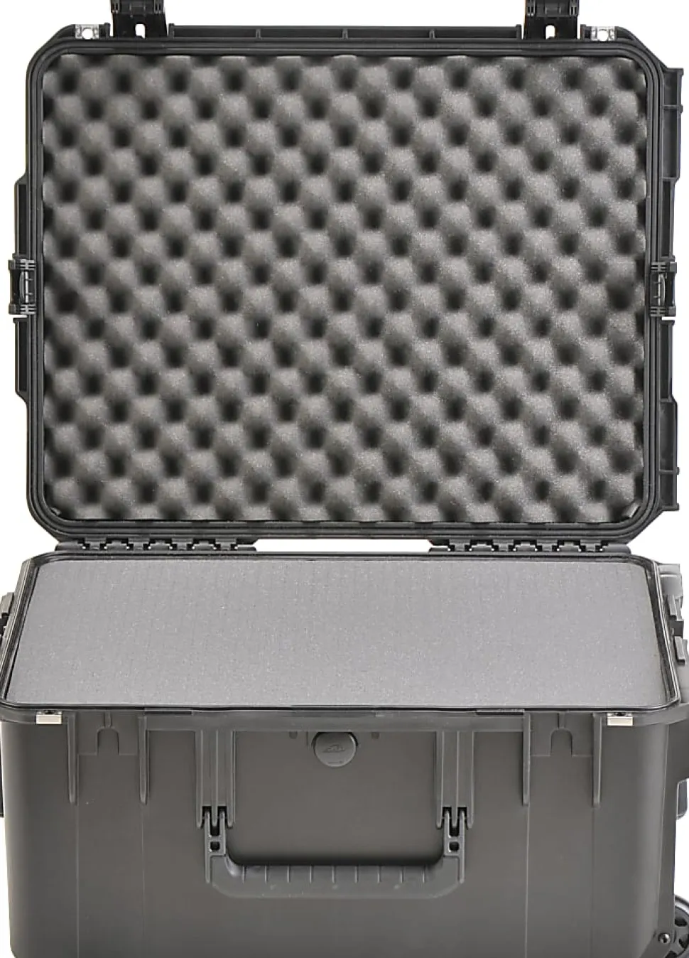 SKB Cases iSeries Protective Case With Layered Cubed Foam And In-Line Skate Wheels, 21-7/8"H x 16-7/8"W x 10-3/8"D, Black