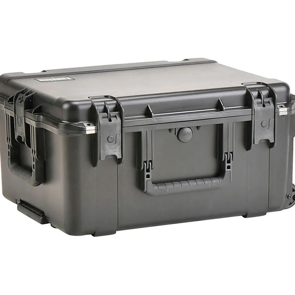 SKB Cases iSeries Protective Case With Layered Cubed Foam And In-Line Skate Wheels, 21-7/8"H x 16-7/8"W x 10-3/8"D, Black
