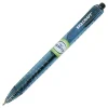 SKILCRAFT® Ballpoint Pens, Pack Of 12, Fine Point, Transparent Blue Barrel, Black Ink