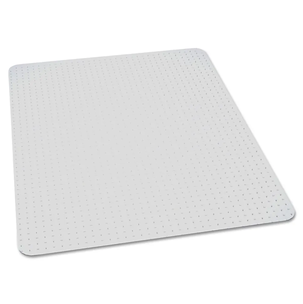 SKILCRAFT® Biobased Chair Mat For High-Pile Carpets, 46" x 60", No Lip, Clear (AbilityOne 7220-01-656-8318)