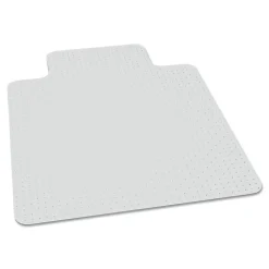 SKILCRAFT® Biobased Chair Mat With Lip For Low/Medium Pile Carpet, 46" x 60", Clear (AbilityOne 7220016568329)