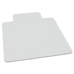 SKILCRAFT® Biobased Chair Mat For High-Pile Carpets, 45" x 53", 20" x 12" Lip, Clear (AbilityOne 7220-01-656-8994)