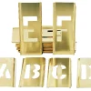 SKILCRAFT Brass Stencil Set (AbilityOne), 2" Gothic Style