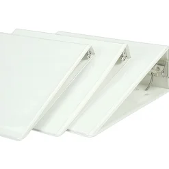 SKILCRAFT® Clear Overlay 3-Ring Binder, 1/2" Round Rings, White (AbilityOne 7510-01-510-4859)