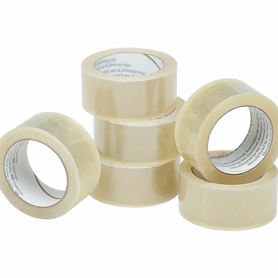 SKILCRAFT® Commercial-Grade Packaging Tape, 2" x 55 Yd., Clear, Pack Of 6 (AbilityOne 7510-01-579-6874)