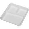 SKILCRAFT® 3-Compartment Disposable Plates, 8" x 10", 100% Recycled, White, Carton Of 500 (AbilityOne 7350-00-926-9233)