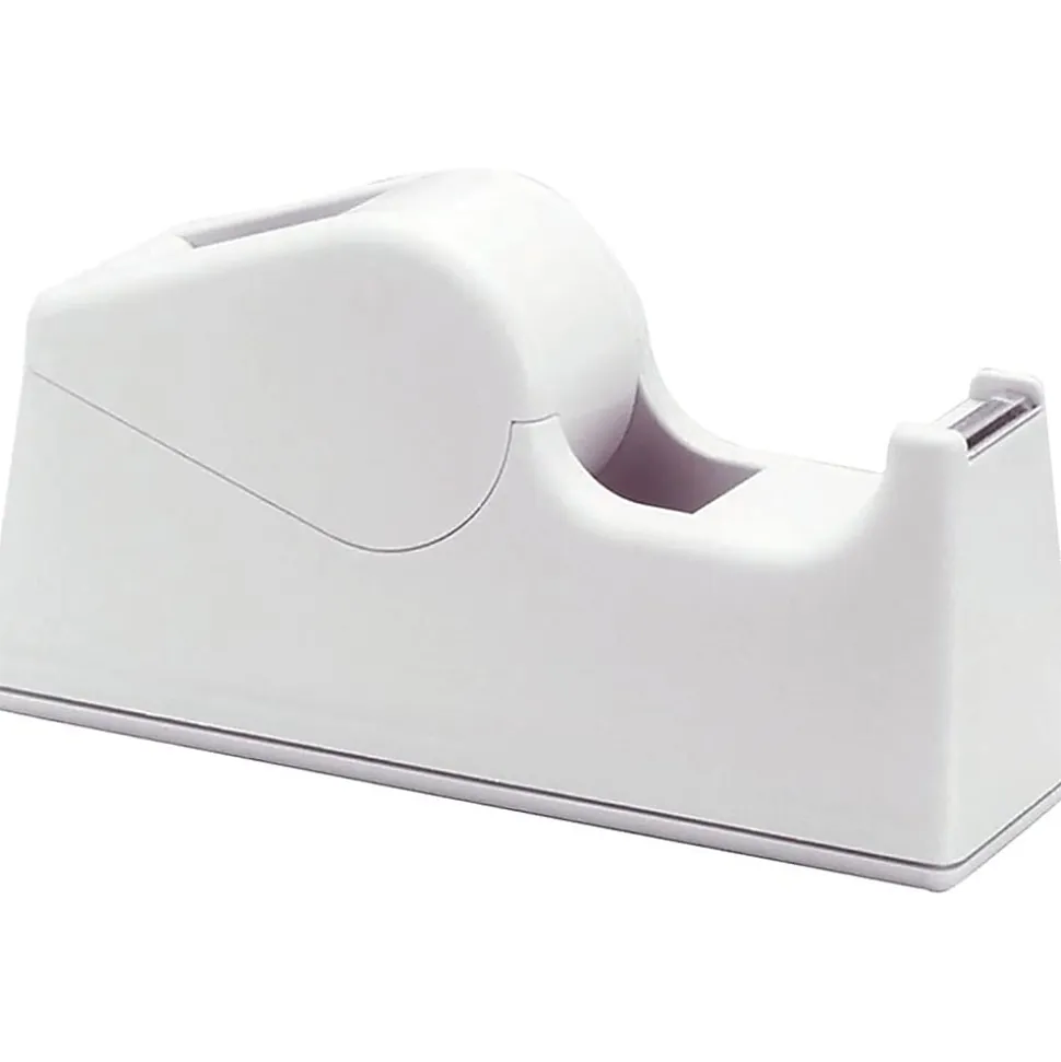 SKILCRAFT® Desktop Tape Dispenser - 3" Core - Serrated Blade, Non-marring, Non-slip Base - Plastic, Rubber - Gray - 1 / Each