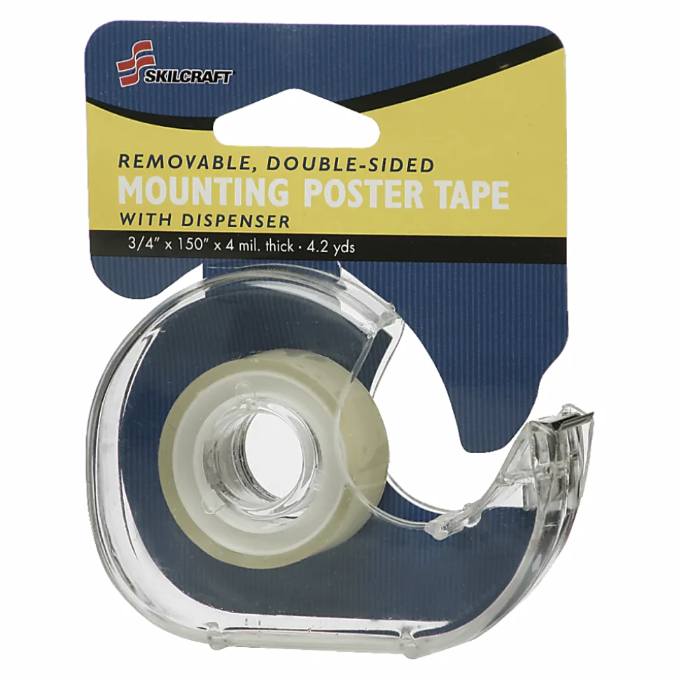 SKILCRAFT Double-Sided Removable Tape, 3/4" x 150" (AbilityOne 7510-01-565-9541)