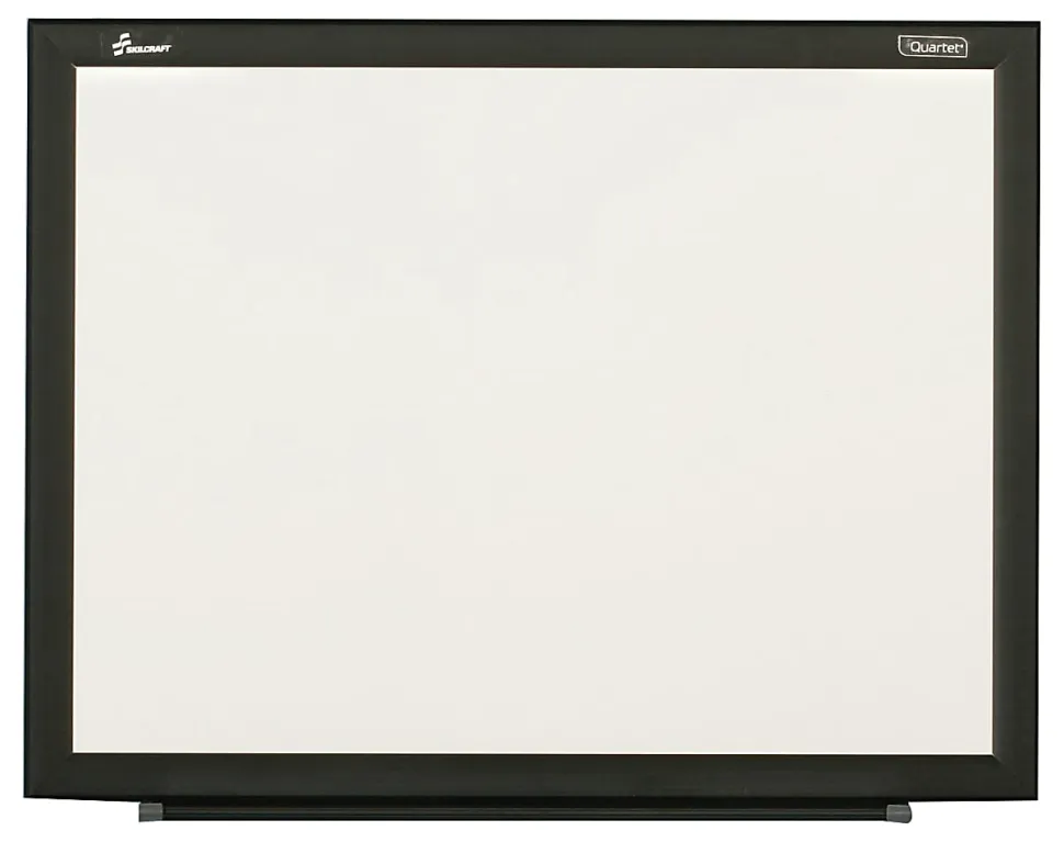 SKILCRAFT® Dry-Erase Whiteboard, 36" x 48", Aluminum Frame With Black Finish (AbilityOne 7110 01 651 1296)