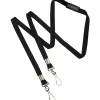 SKILCRAFT® Face Mask Lanyards, 7/16" x 36", Black, Pack Of 12 Lanyards