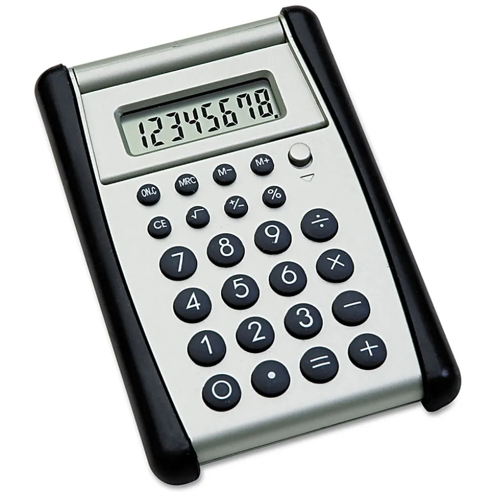 SKILCRAFT Flip-Up Calculator, Black/Silver (AbilityOne 7420-01-484-4559)