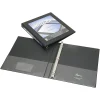 SKILCRAFT® Frame View 3-Ring Binder, 1/2" D-Rings, 45% Recycled, Black (AbilityOne 7510-01-462-1384)