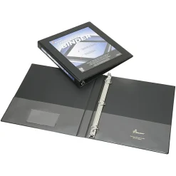 SKILCRAFT® Frame View 3-Ring Binder, 1/2" D-Rings, 45% Recycled, Black (AbilityOne 7510-01-462-1384)