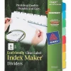 SKILCRAFT® Index Maker Clear Label Dividers With White Tabs, 8-Tab (AbilityOne7530-01-600-6978)