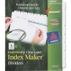 SKILCRAFT® Index Maker Clear Label Dividers With Whtie Tabs, 8-Tab, Pack Of 5 Sets (AbilityOne 7530-01-600-6982)