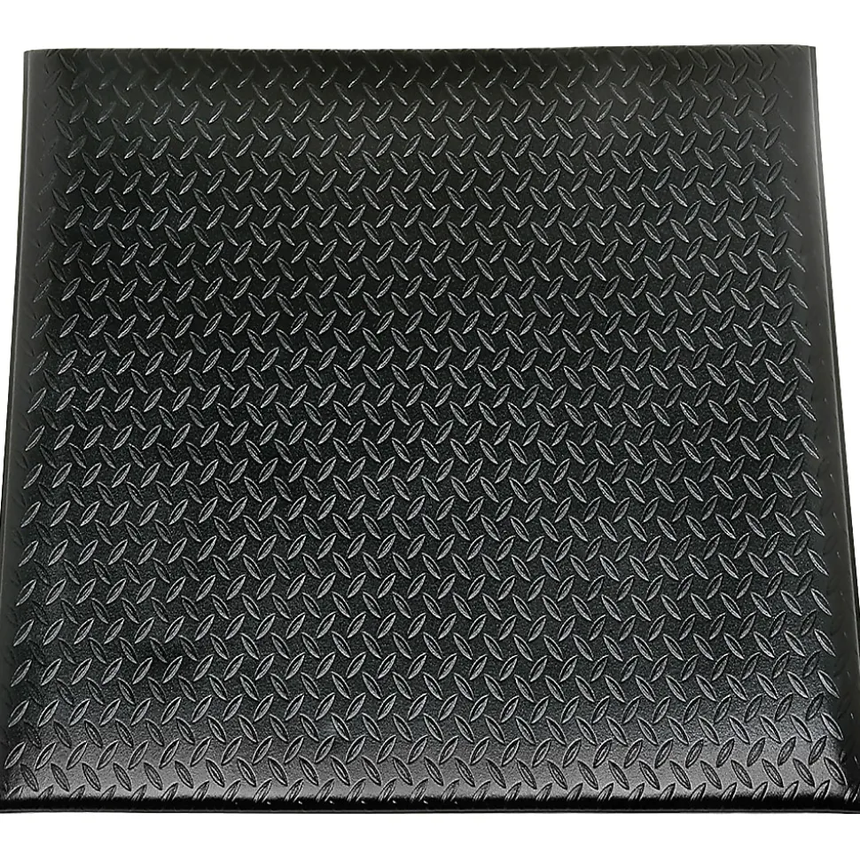SKILCRAFT 7220015826231 Industrial Anti-fatigue Mat - Floor - 36" Length x 24" Width x 0.56" Thickness - Vinyl - Black