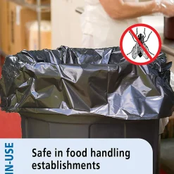 SKILCRAFT Insect Repellent Trash Bags - 40"x 45" x 2 mil (51 Micron) Thickness - Low Density - Black - Disposal, Food - Recycled - 65 / Box