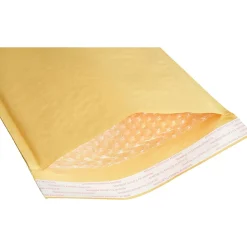 SKILCRAFT® Kraft Lightweight Cushioned Mailers, 10 1/2" x 16", Kraft, Pack Of 100 (AbilityOne 8105-00-117-9879)