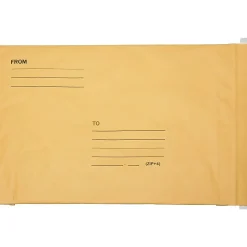 SKILCRAFT® Kraft Lightweight Cushioned Mailers, 10 1/2" x 16", Kraft, Pack Of 100 (AbilityOne 8105-00-117-9879)
