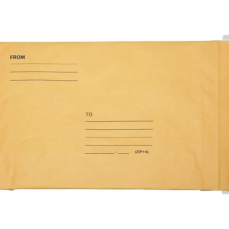 SKILCRAFT® Kraft Lightweight Cushioned Mailers, 10 1/2" x 16", Kraft, Pack Of 100 (AbilityOne 8105-00-117-9879)