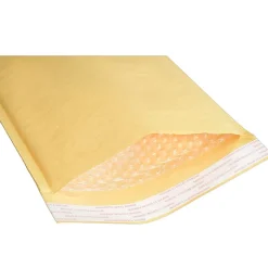 SKILCRAFT® Kraft Lightweight Cushioned Mailers, 7 1/4" x 12", Kraft, Pack Of 100 (AbilityOne 8105-00-117-9866)