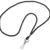 SKILCRAFT® Lanyard With J-Hook, 36", Black, Pack Of 12 (AbilityOne 8455-01-645-2730)