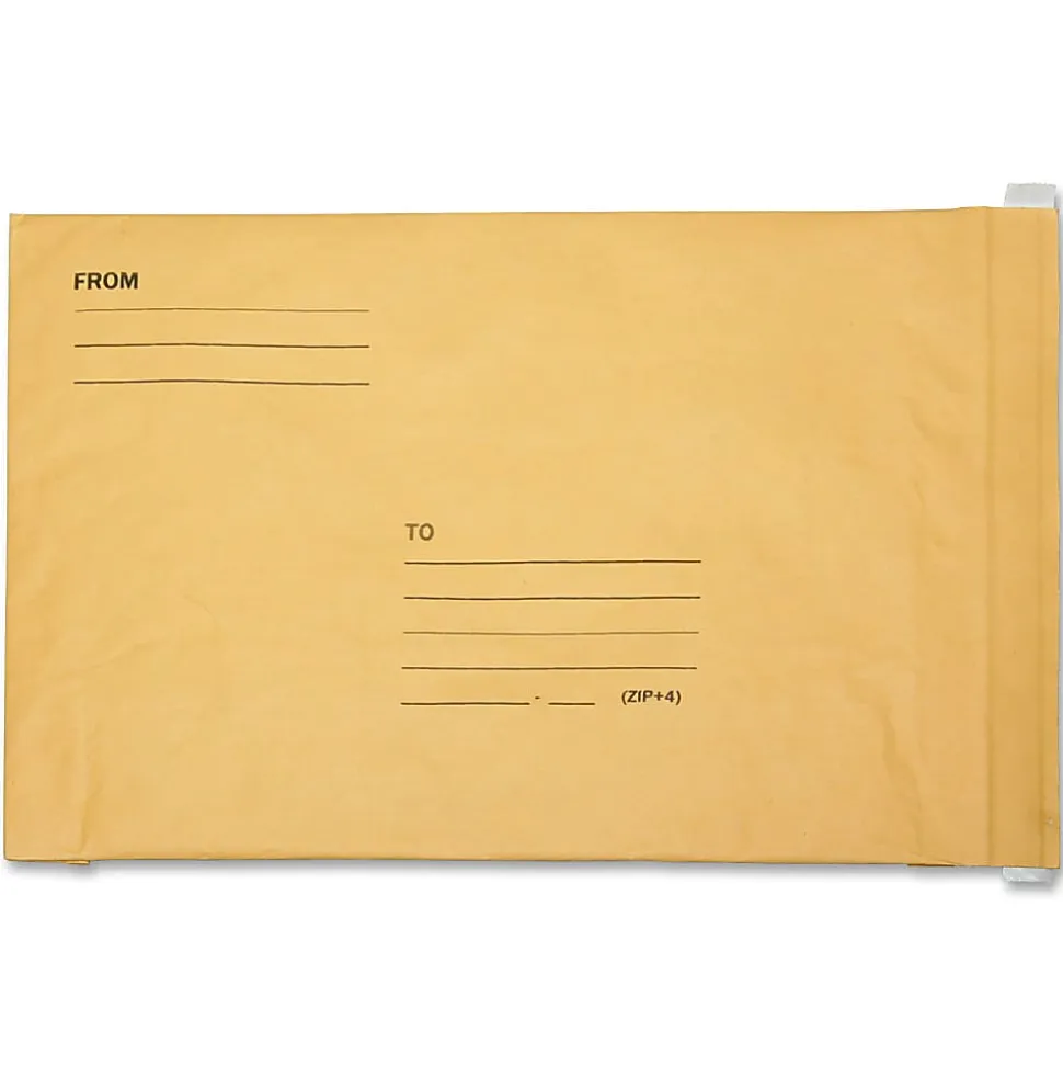SKILCRAFT® Lightweight Paper-Cushioned Mailers, 10 1/2" x 16", Kraft, Pack Of 100 (AbilityOne 8105-00-281-1436)