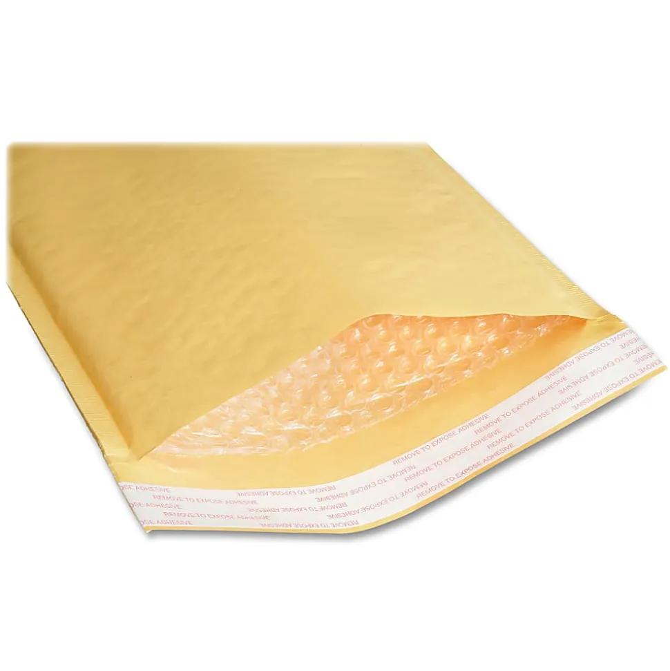 SKILCRAFT® Lightweight Paper-Cushioned Mailers, 10 1/2" x 16", Kraft, Pack Of 100 (AbilityOne 8105-00-281-1436)