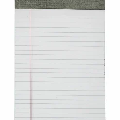SKILCRAFT® Linen Top Writing Pads, 5" x 8", White, 50 Sheets, Pack Of 12 (AbilityOne 7530-01-447-1355)