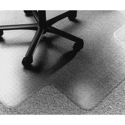 SKILCRAFT Lowith Med-pile PVC Floor Mat, Floor, Carpeted Floor, 60" L x 46" W x 0.13" H, Vinyl, Clear