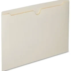 SKILCRAFT® Manila Double-Ply Tab File Jackets, Legal Size Paper, 8 1/2" x 14", Box Of 100