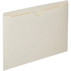 SKILCRAFT® Manila Double-Ply Tab File Jackets, Legal Size Paper, 8 1/2" x 14", Box Of 100