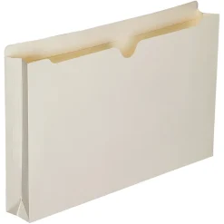 SKILCRAFT® Manila Double-Ply Tab Expanding File Jackets, 2" Expansion, Legal Size Paper, 8 1/2" x 14", 30% Recycled, Box Of 50