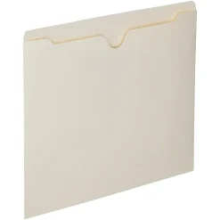 SKILCRAFT® Manila Double-Ply Tab File Jackets, Letter Size Paper, 8 1/2" x 11", Box Of 100