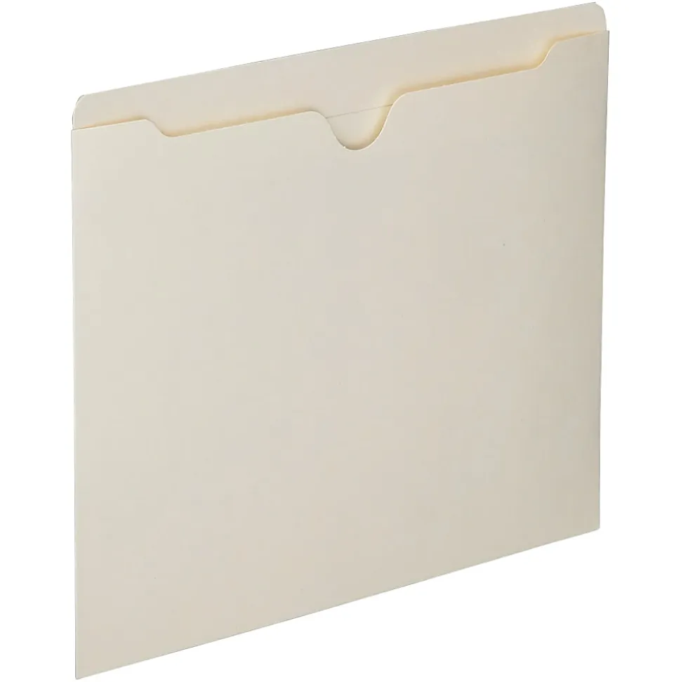 SKILCRAFT® Manila Double-Ply Tab File Jackets, Letter Size Paper, 8 1/2" x 11", Box Of 100