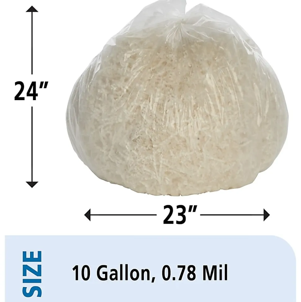 Skilcraft® Maximum Performance Can Liners, 24" x 23", Clear, Box Of 250