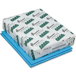 SKILCRAFT® Neon Color Copy Paper, Neon Blue, Letter (8.5" x 11"), 500 Sheets Per Ream, 20 Lb, 30% Recycled