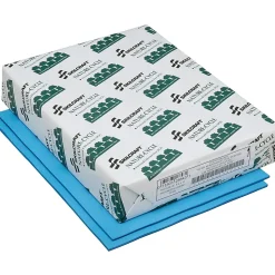 SKILCRAFT® Neon Color Copy Paper, Neon Blue, Letter (8.5" x 11"), 500 Sheets Per Ream, 20 Lb, 30% Recycled