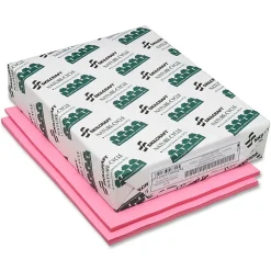 SKILCRAFT® Neon Color Copy Paper, Neon Pink, Letter (8.5" x 11"), 500 Sheets Per Ream, 20 Lb, 30% Recycled